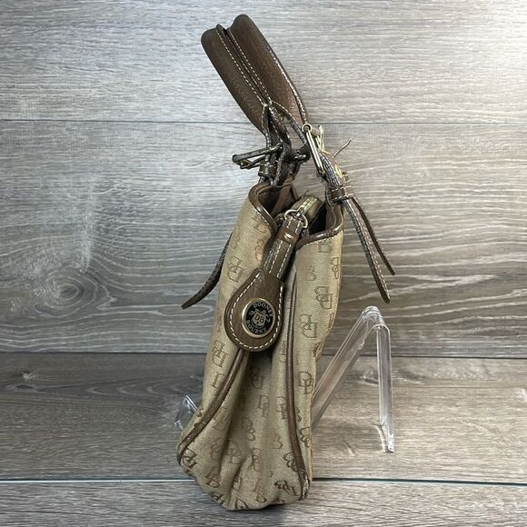 Dooney & Bourke Signature Monogram Canvas Small Buckle Satchel 8.5”x 4”x 12.5” - Picture 4 of 16